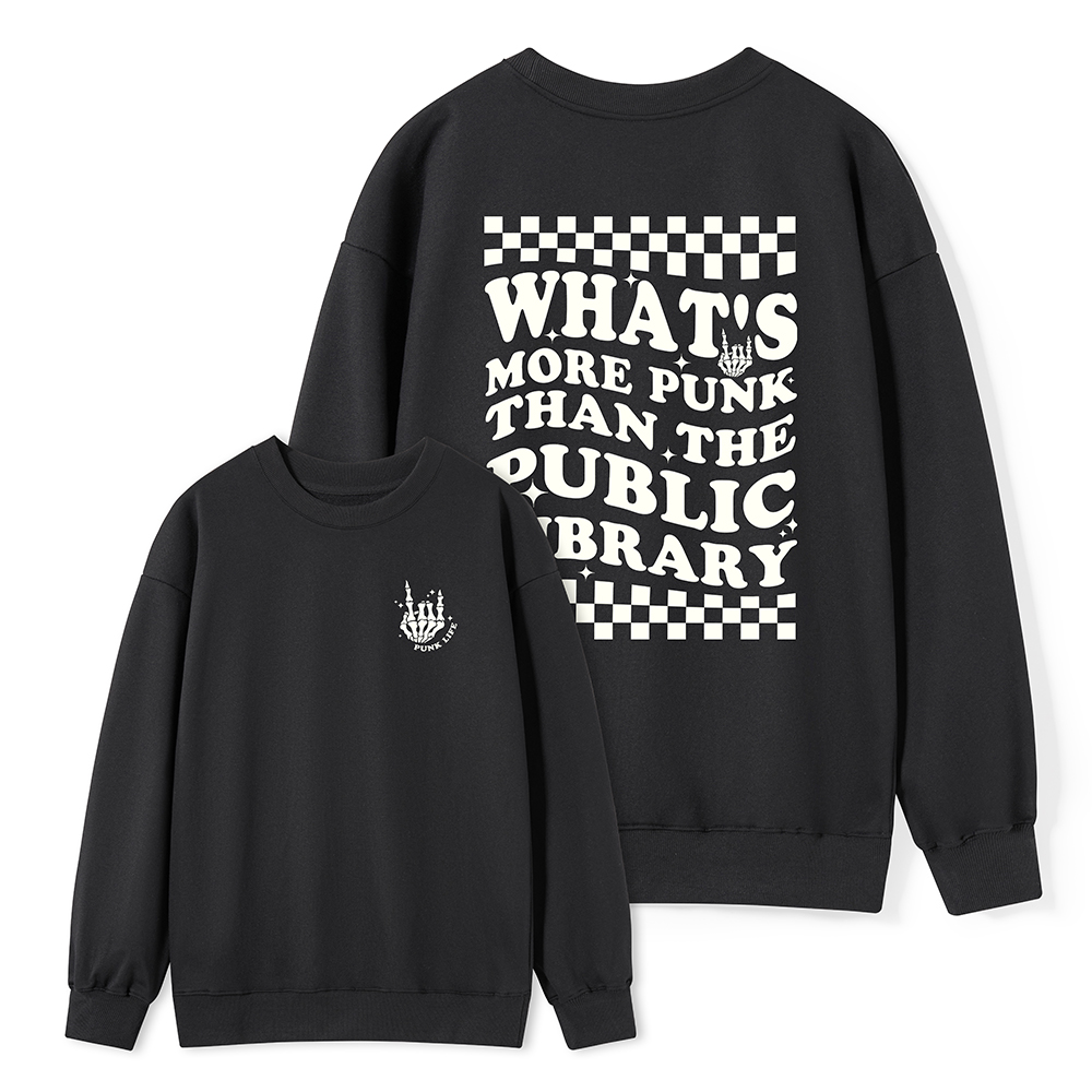 Pagewings punk the public library Unisex Classic Sweatshirt