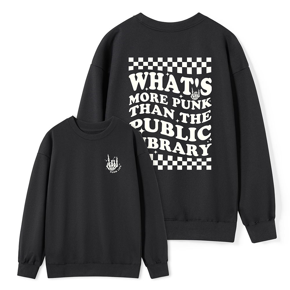Pagewings punk the public library Unisex Classic Sweatshirt