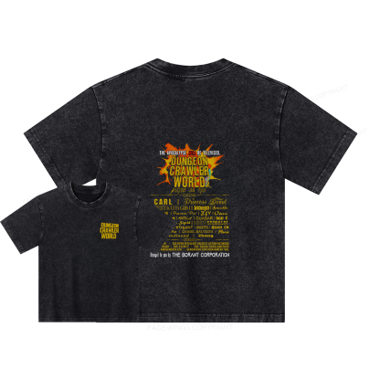 Pagewings Dungeon Crawler World Tour Unisex Kids Washed T-shirt