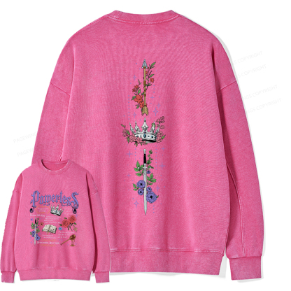 Pagewings Powerless Bookish Comfort Colors Unisex Washed Sweatshirt