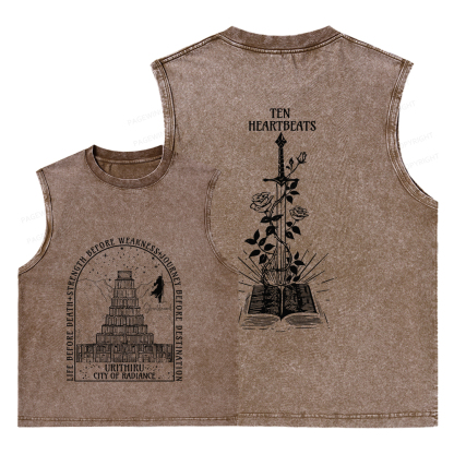 Pagewings Life Before Death Strength Before Weakness Unisex Washed Tank Top