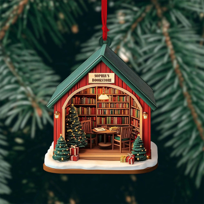 Pagewings Personalized Bookshop Ornament