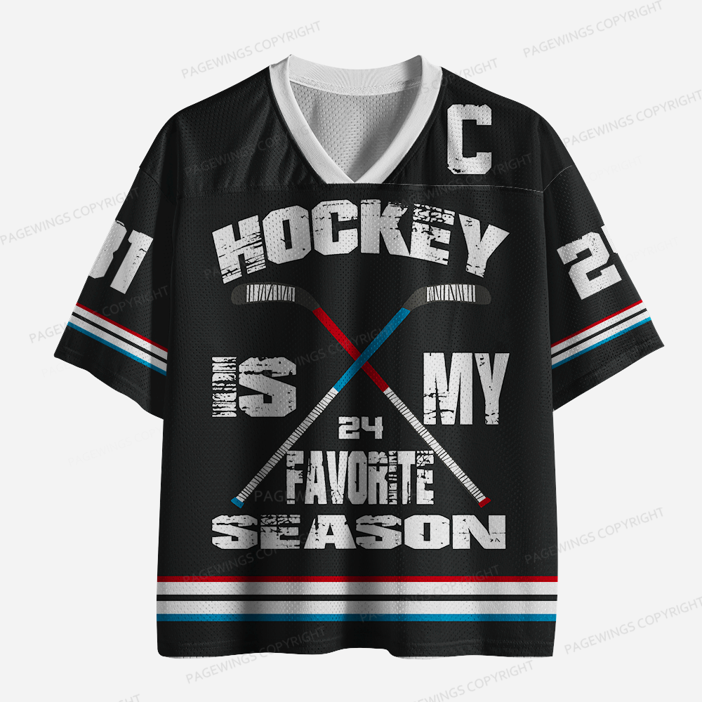 Pagewings Love Ice Hockey Unisex Mesh Jersey