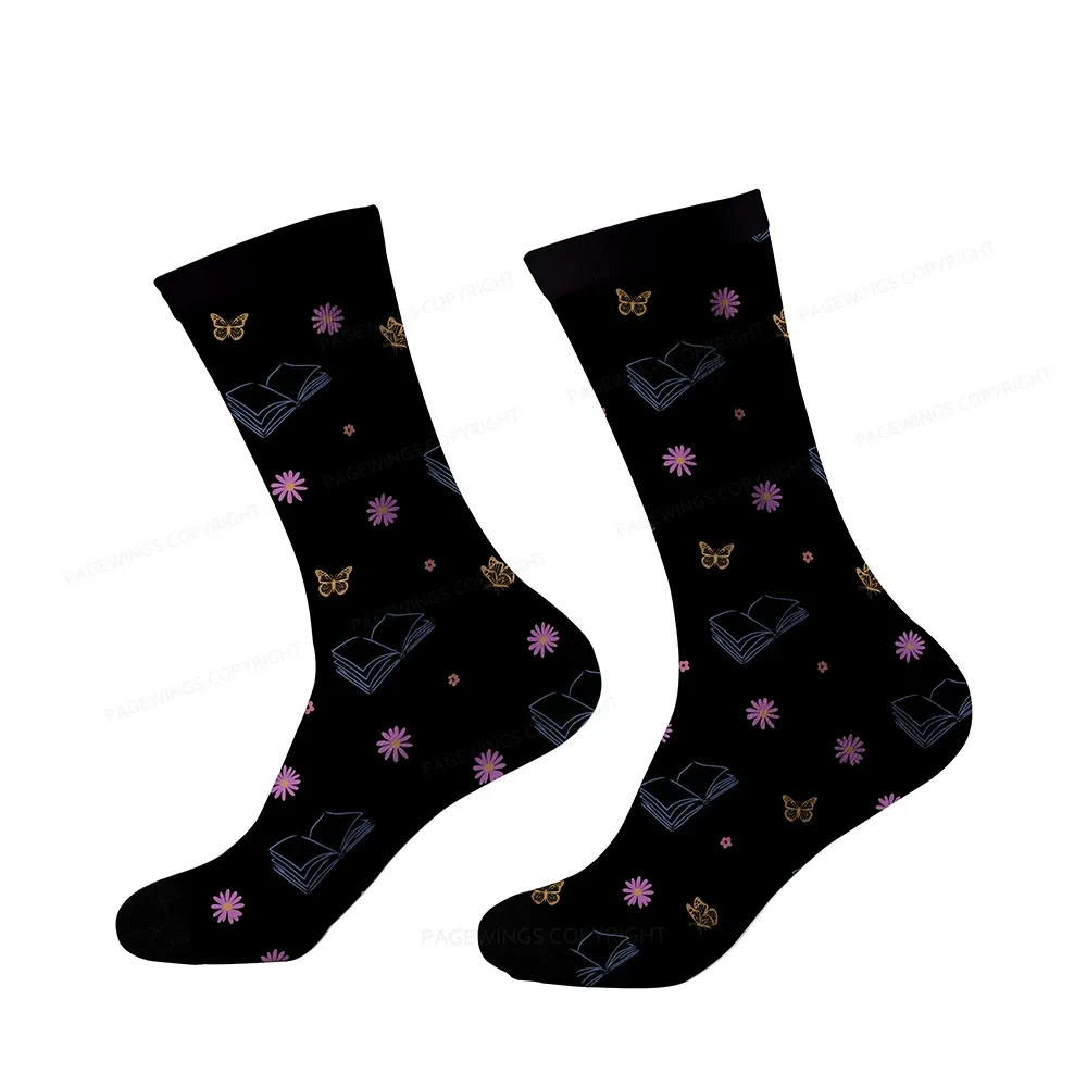 Pagewings Read Banned Books Shirt, Social Justice Gift Socks