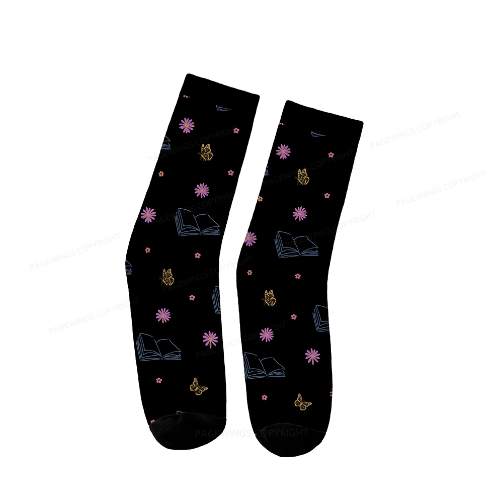 Pagewings Read Banned Books Shirt, Social Justice Gift Socks