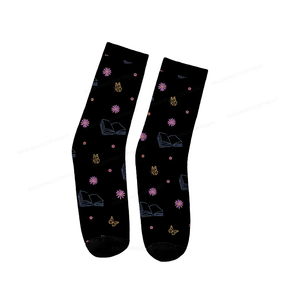 Pagewings Read Banned Books Shirt, Social Justice Gift Socks