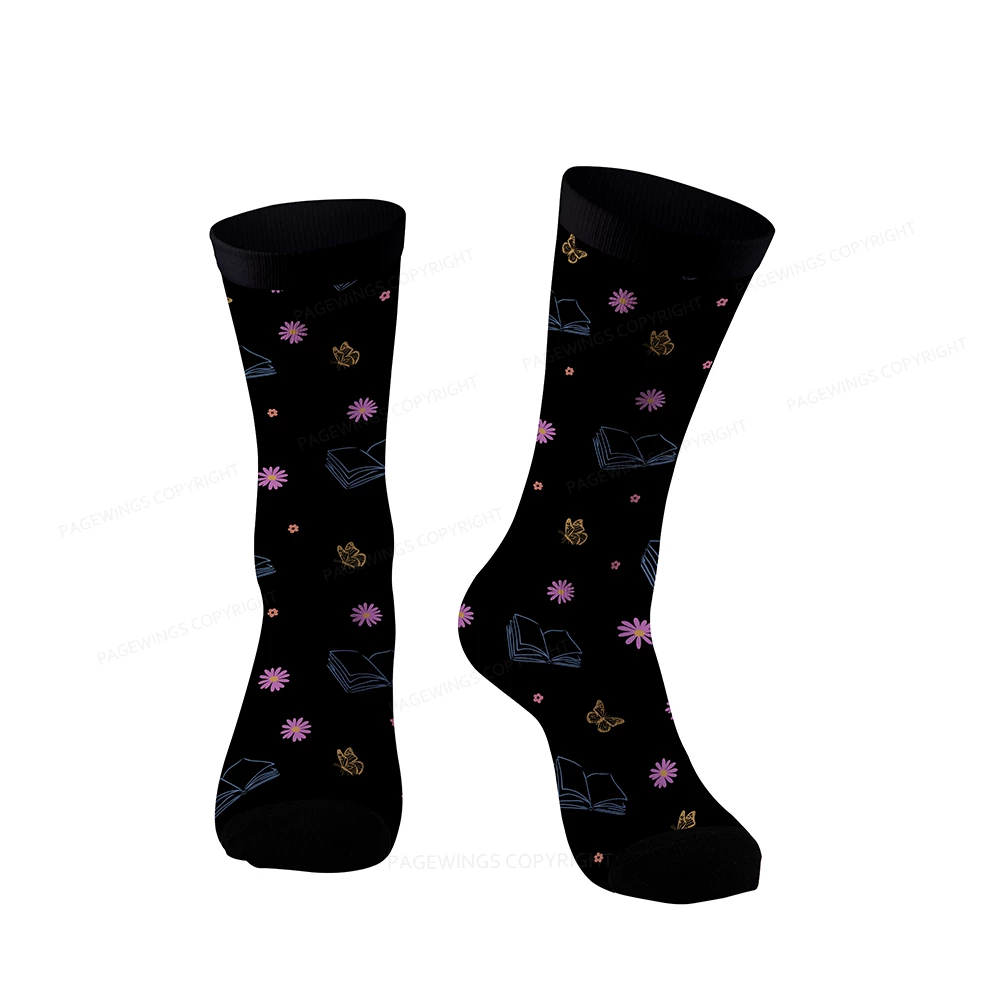 Pagewings Read Banned Books Shirt, Social Justice Gift Socks