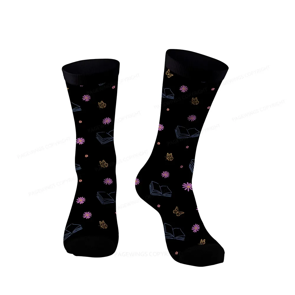 Pagewings Read Banned Books Shirt, Social Justice Gift Socks