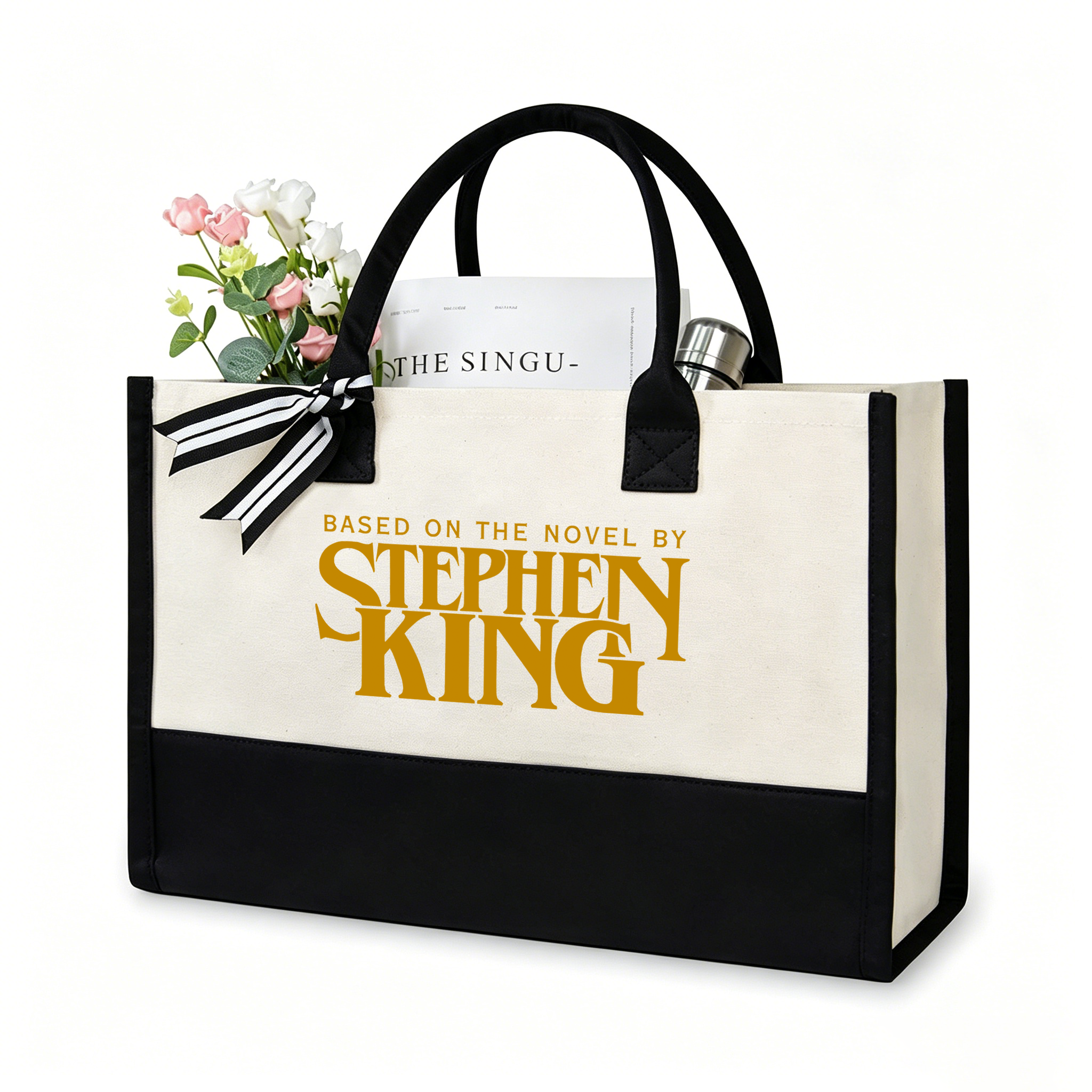 Pagewings Based On A Novel By Horror Writer12416 Large Tote Bag