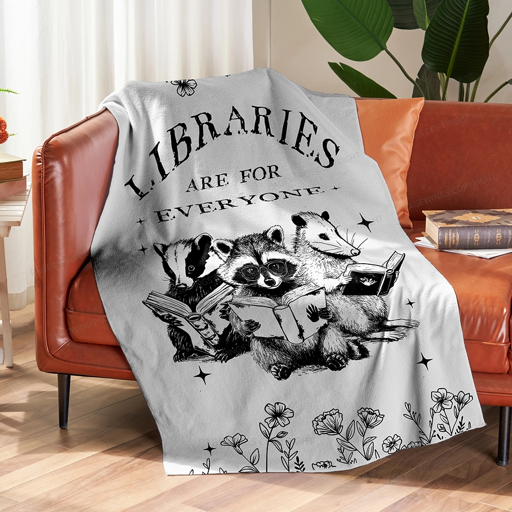 Pagewings Libraries Are For Everyone Blanket