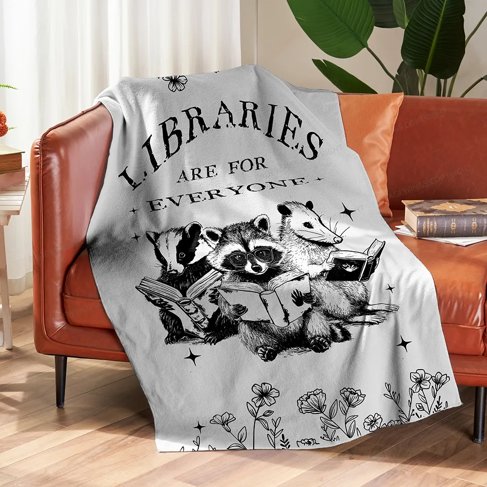 Pagewings Libraries Are For Everyone Blanket