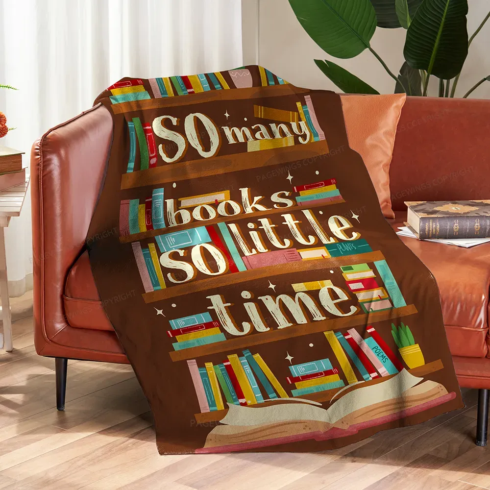 Pagewings So Many Books So Little Time Blanket