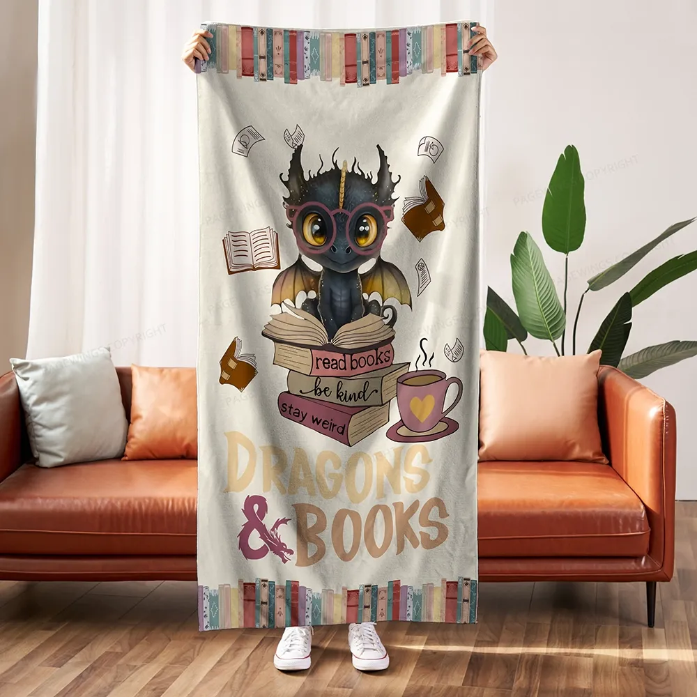Pagewings Read Books Be Kind Stay Weird Unisex Blanket