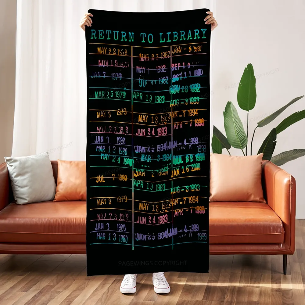 Pagewings Return To Library Unisex Blanket