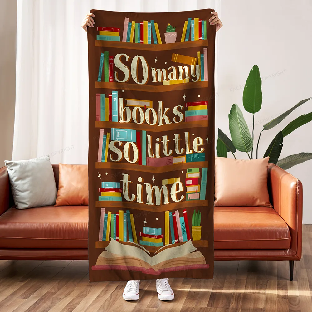 Pagewings So Many Books So Little Time Blanket