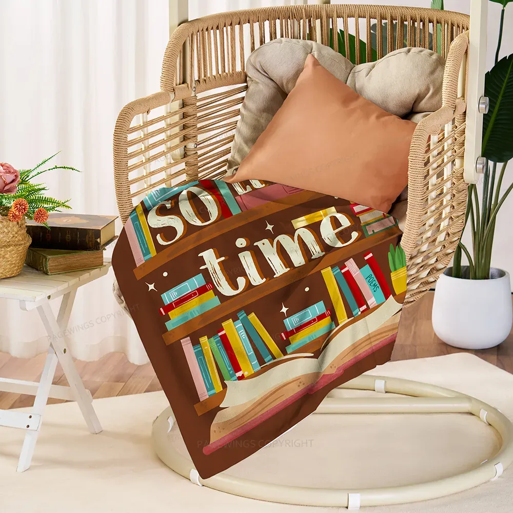 Pagewings So Many Books So Little Time Blanket