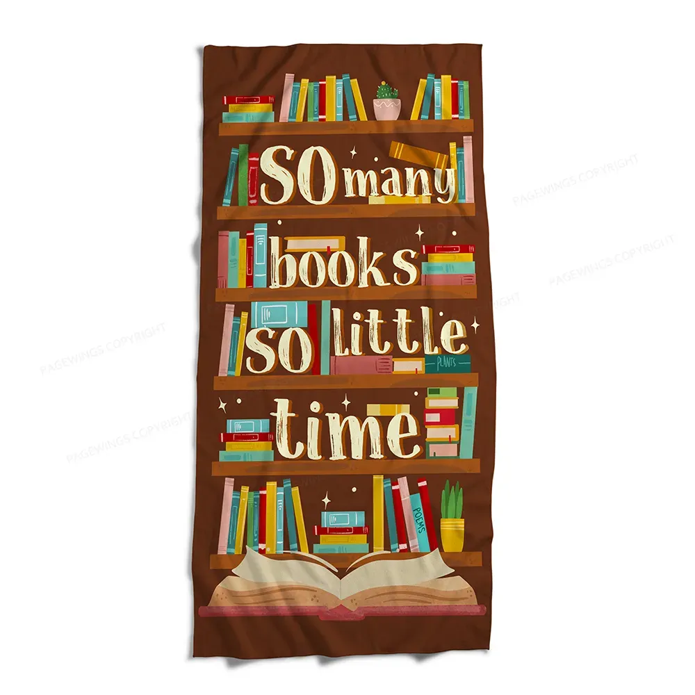 Pagewings So Many Books So Little Time Blanket