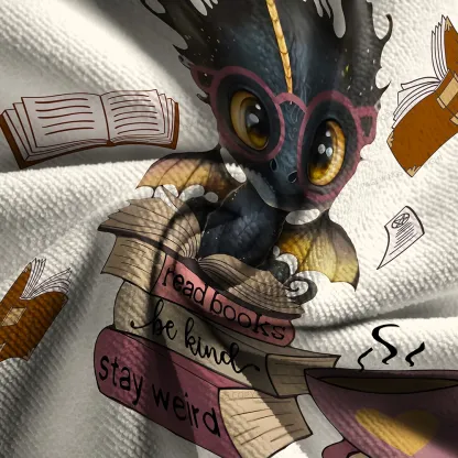 Pagewings Read Books Be Kind Stay Weird Unisex Blanket