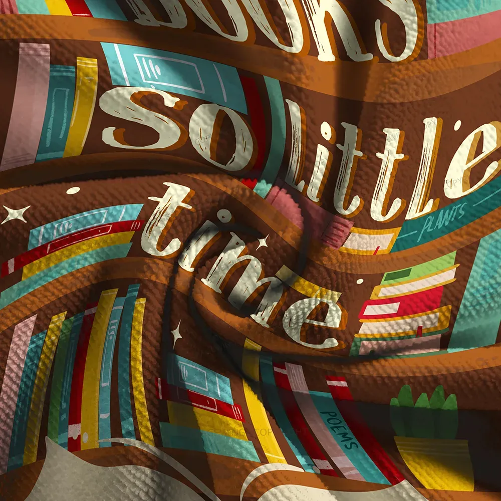 Pagewings So Many Books So Little Time Blanket