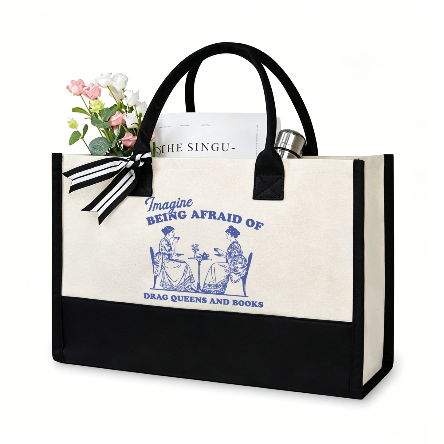 Pagewings Drag Queens15261 Large Tote Bag