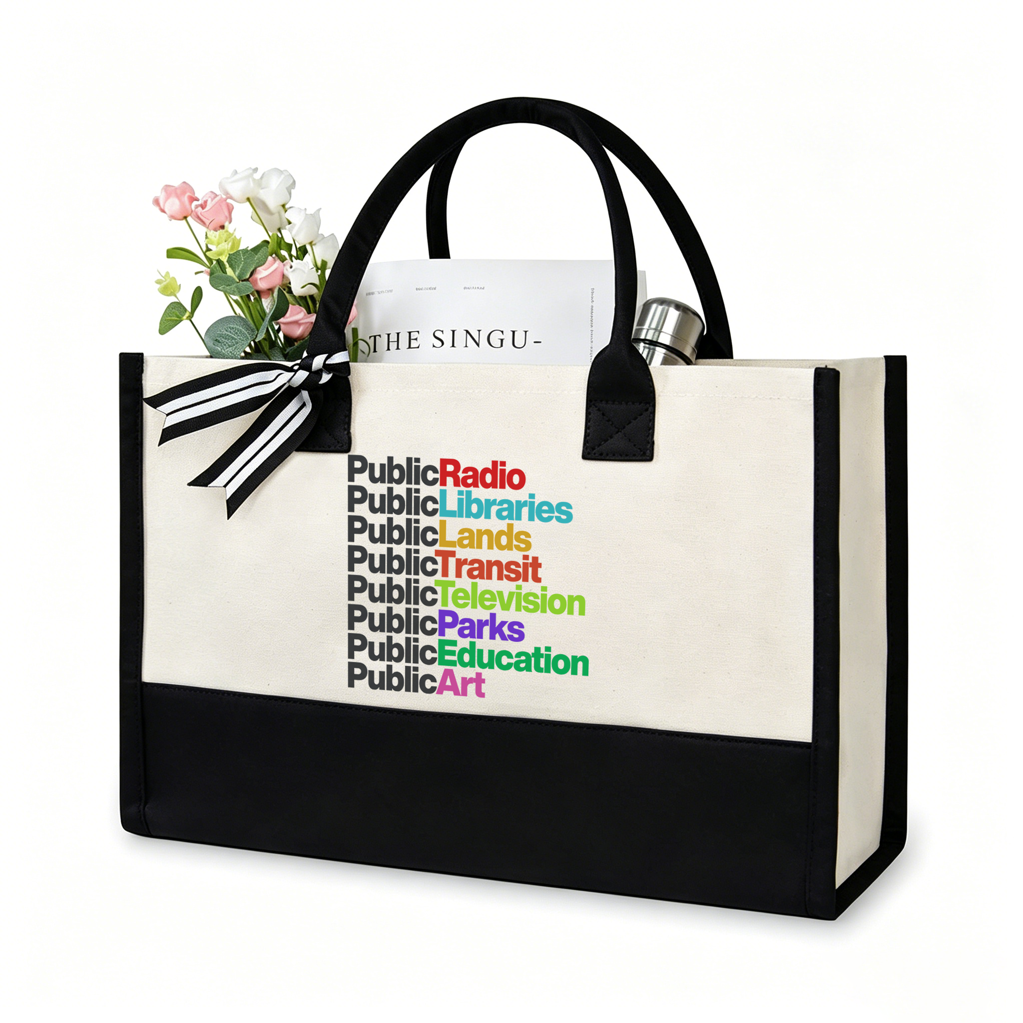 Pagewings Public Libraries15577 Large Tote Bag