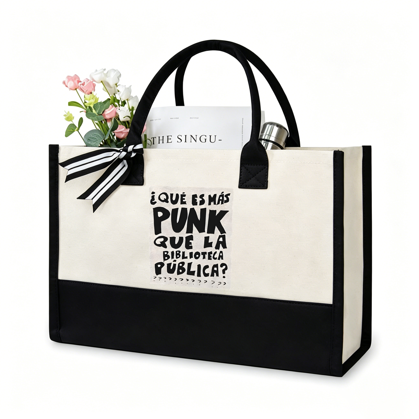Pagewings What's More Punk Than The Public Library12662 Large Tote Bag