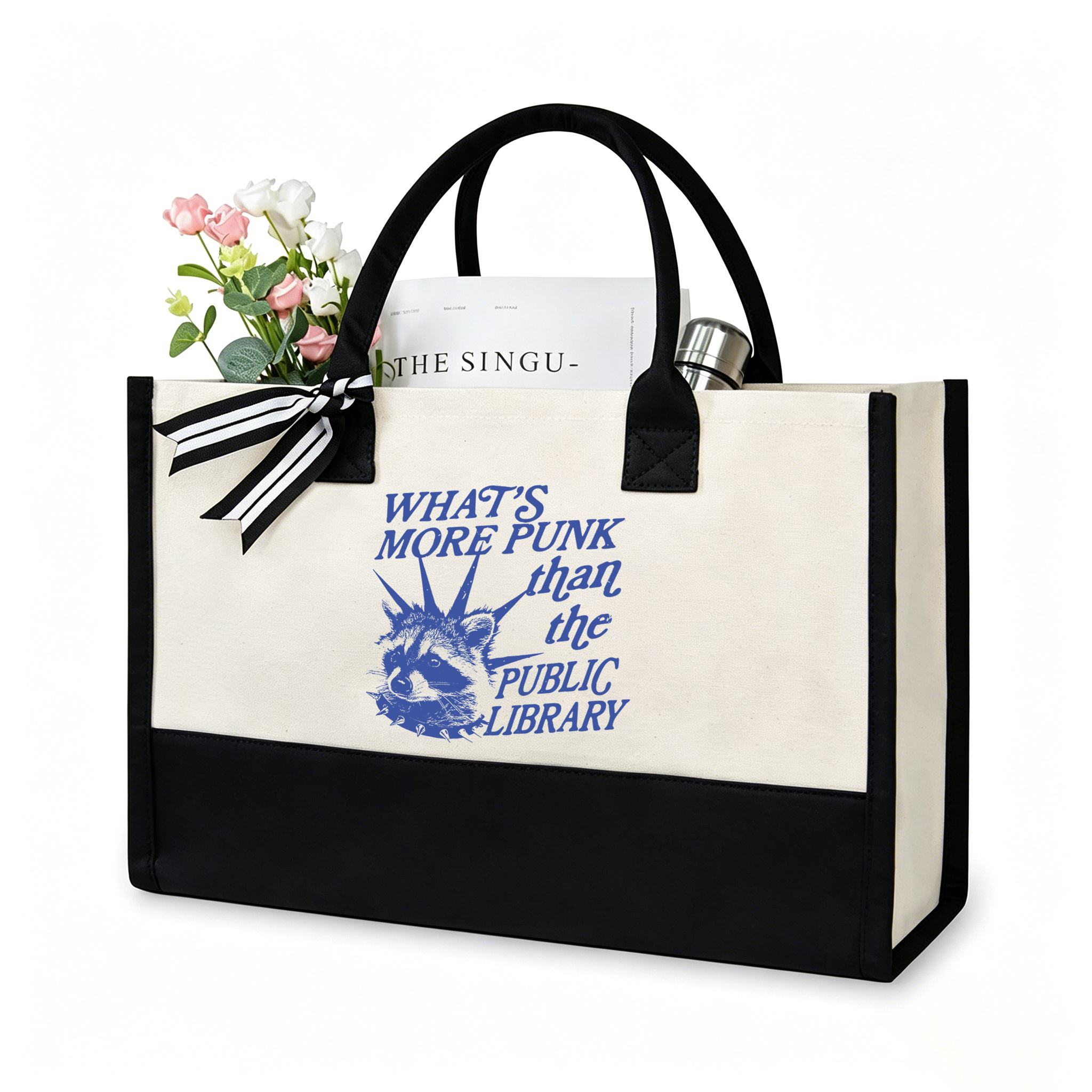 Pagewings What’s More Punk Than The Public Library12555 Large Tote Bag