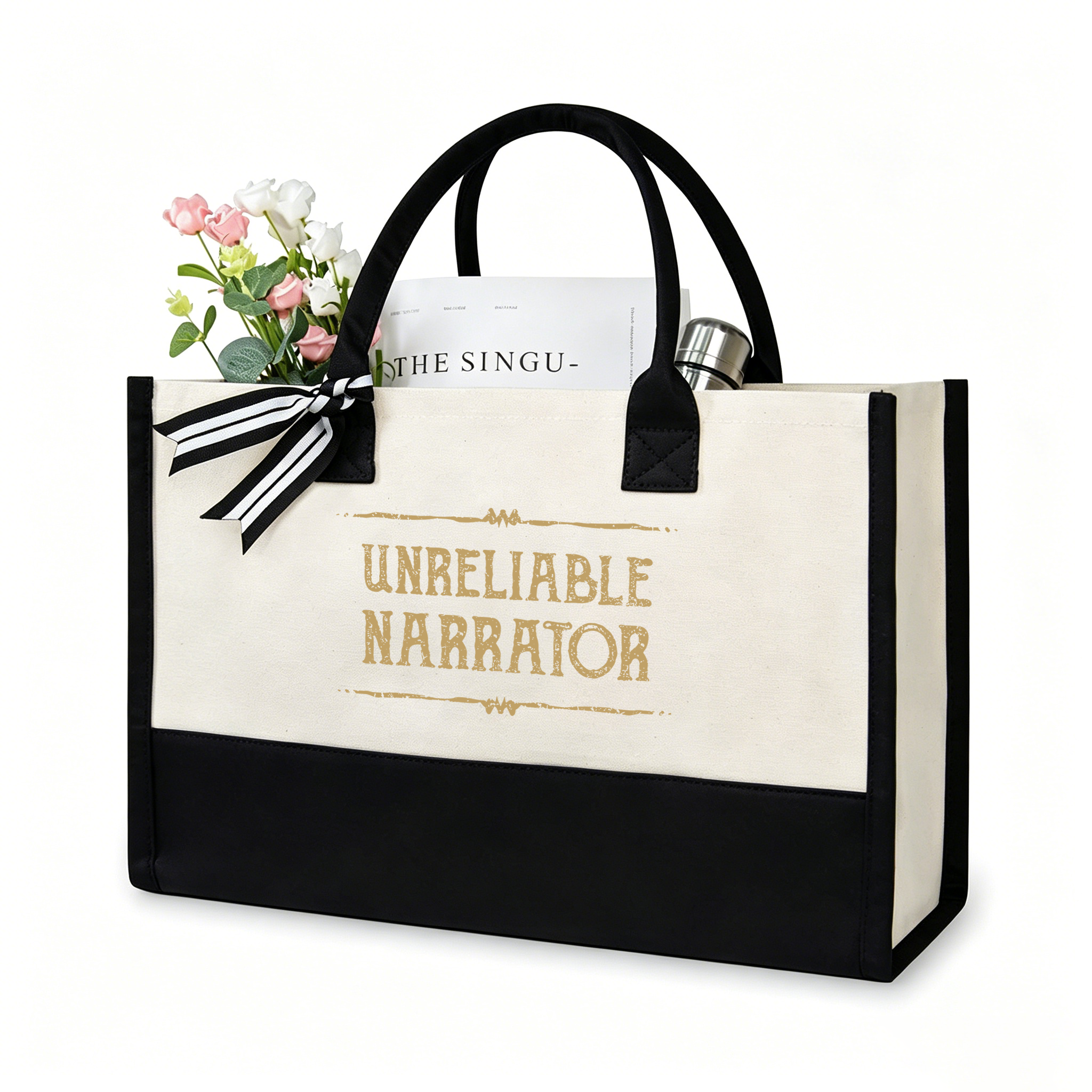 Pagewings Unreliable Narrator Large Tote Bag