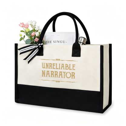 Pagewings Unreliable Narrator Large Tote Bag