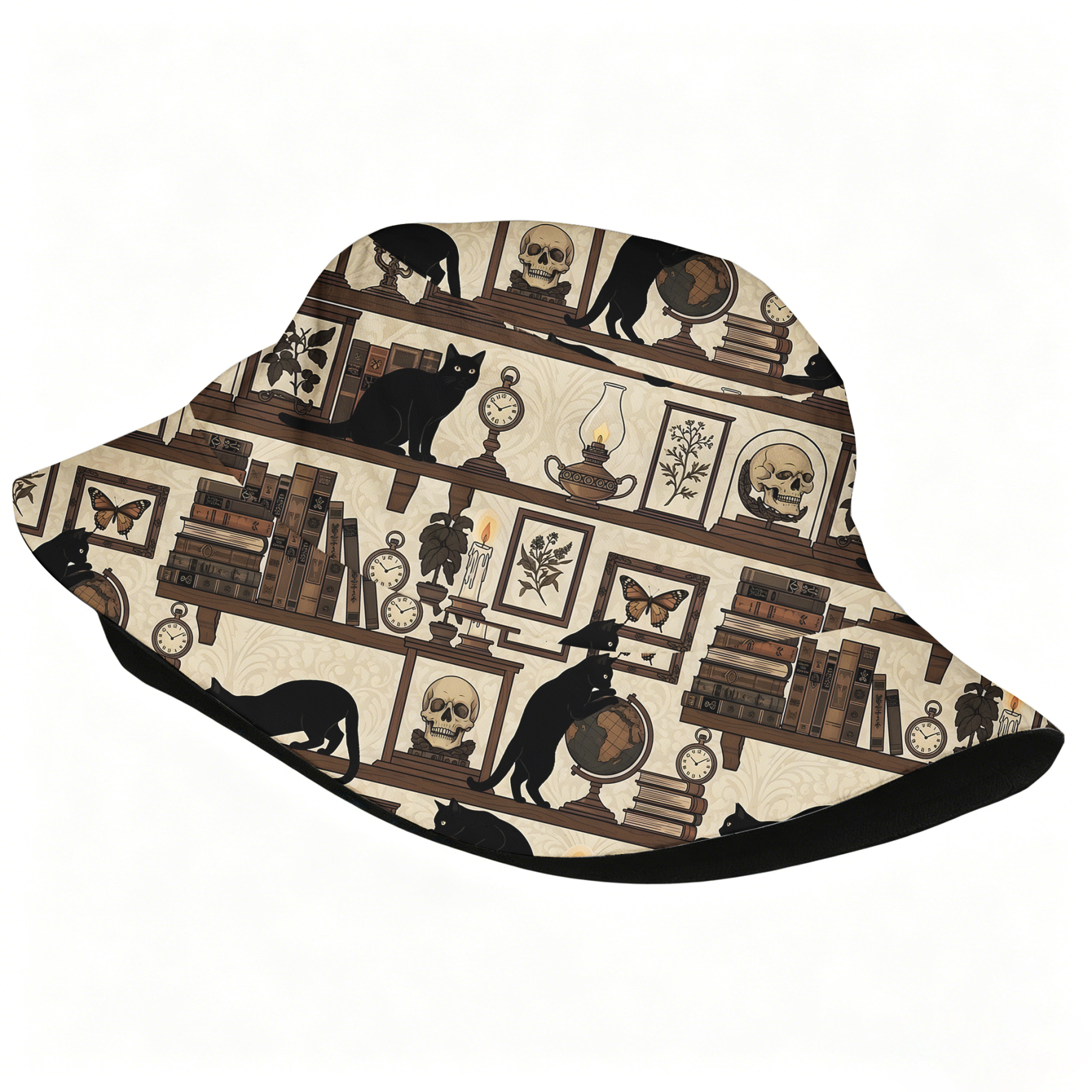 Pagewings Bookish Cat Bucket Hat