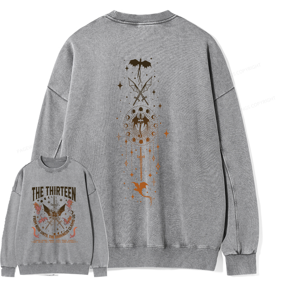 Pagewings The Thirteen Throne Of Glass Shirt Unisex Washed Sweatshirt