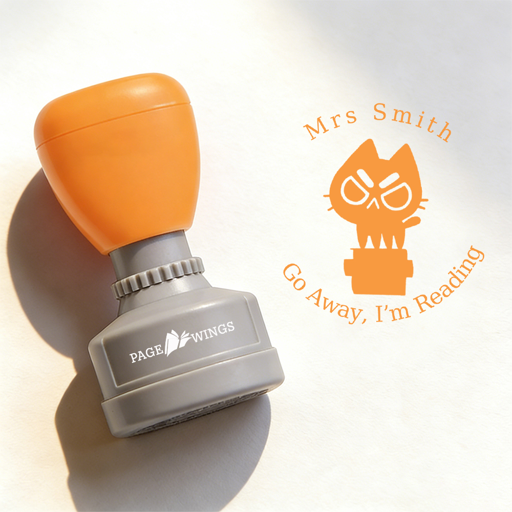 Pagewings Personalized Go Away I’m Reading Stamp