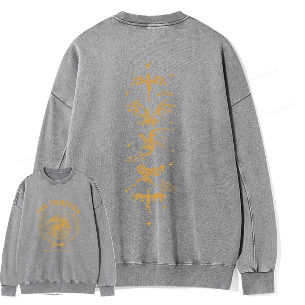 Pagewings The Thirteen Throne Of Glass Comfort Colors Shirt Unisex Washed Sweatshirt