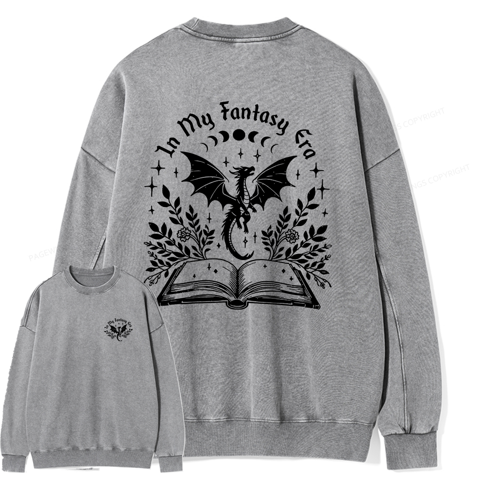 Pagewings In My Fantasy Era Unisex Washed Sweatshirt