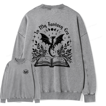 Pagewings In My Fantasy Era Unisex Washed Sweatshirt