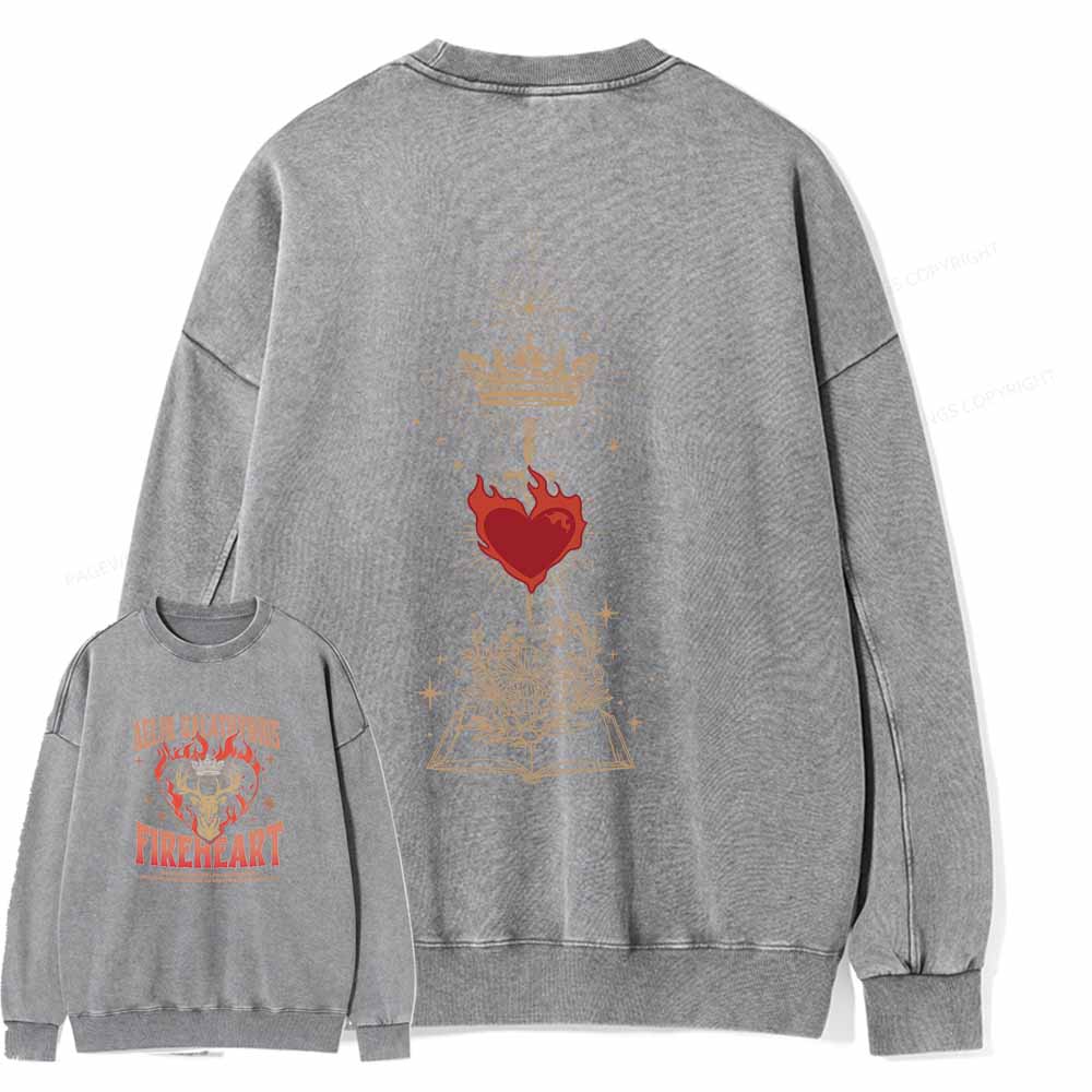 Pagewings Aelin Galathynius Fireheart Shirt Unisex Washed Sweatshirt