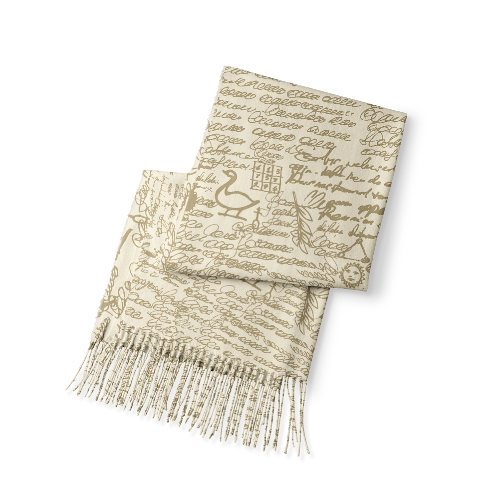 Pagewings Literature Long Fringe Scarf