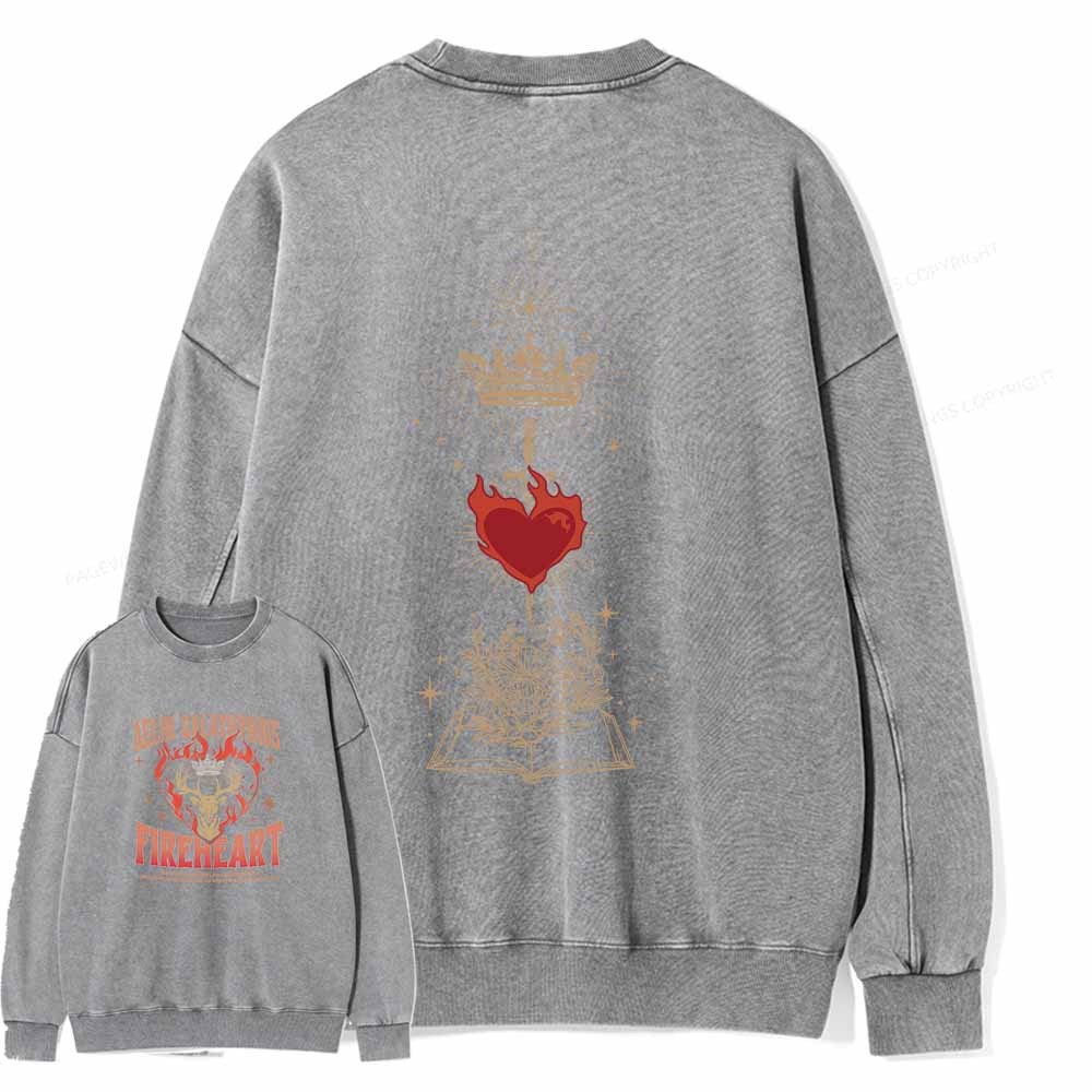 Pagewings Aelin Galathynius Fireheart Shirt Unisex Washed Sweatshirt