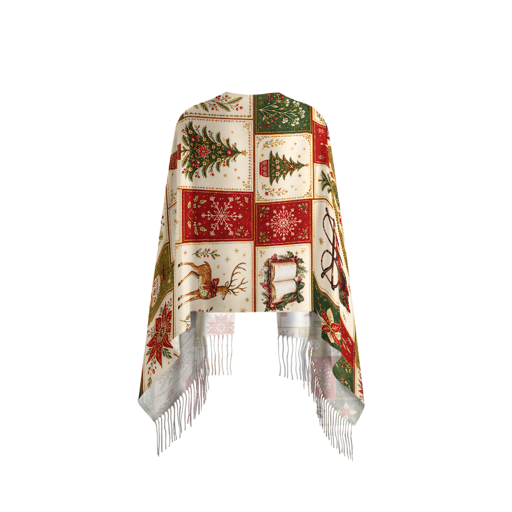 Pagewings Christmas Book Long Fringe Scarf 