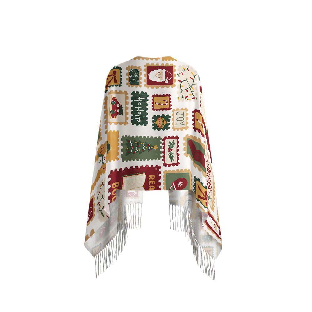 Pagewings Christmas Book Long Fringe Scarf 