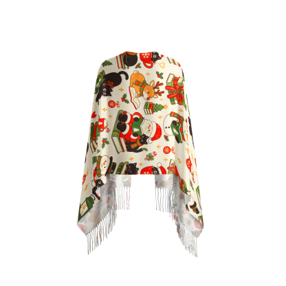 Pagewings Christmas Book Lover Long Fringe Scarf 
