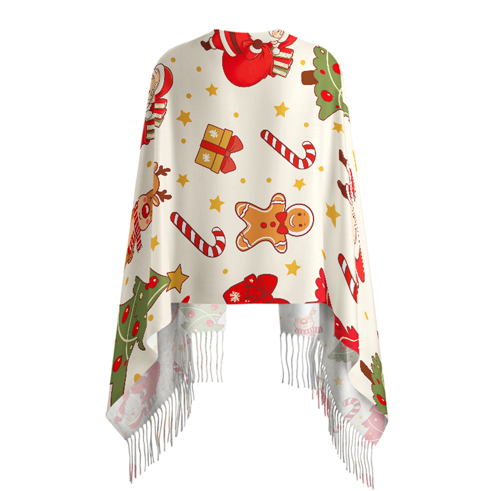 Pagewings Christmas Book Long Fringe Scarf