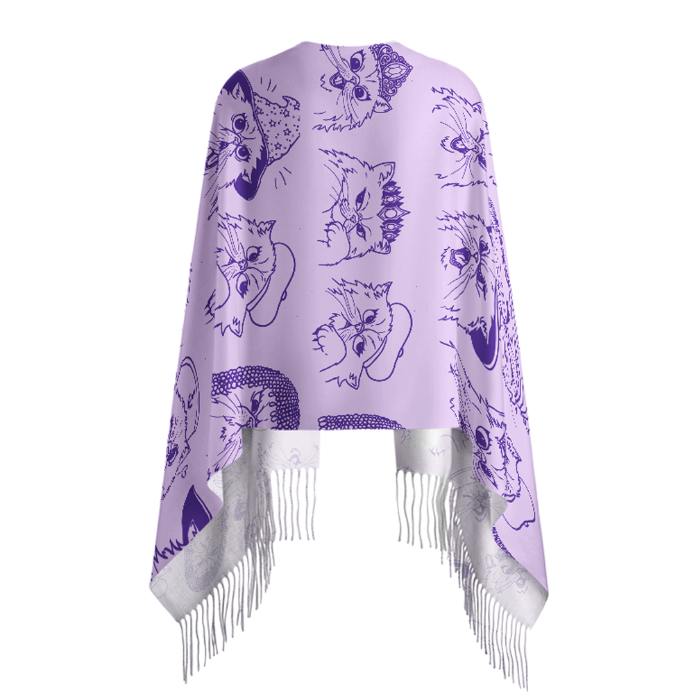 Pagewings Sci Fi Book Lover Long Fringe Scarf 