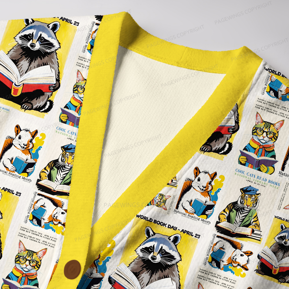 Pagewings World Book Day Unisex Ugly Cardigan Sweaters