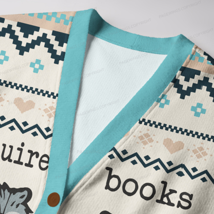 Pagewings I Require Books Unisex Ugly Cardigan Sweaters