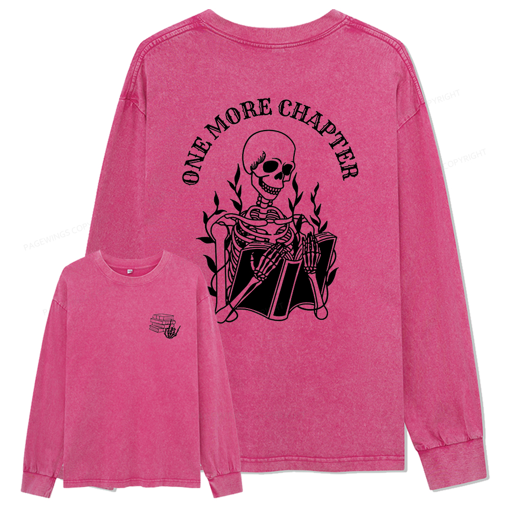 pagewings One More Chapter Unisex Washed Long Sleeve T-shirt