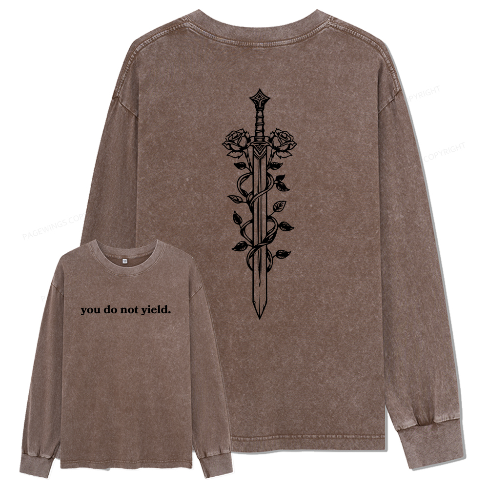 pagewings Throne of Glass Merch Unisex Washed Long Sleeve T-shirt