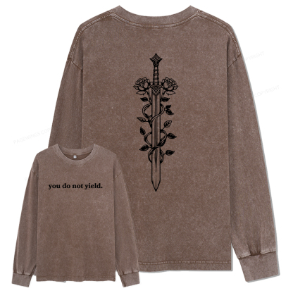 pagewings Throne of Glass Merch Unisex Washed Long Sleeve T-shirt