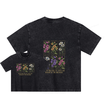 Pagewings The World Will Be Saved And Remade Unisex Kids Washed T-shirt