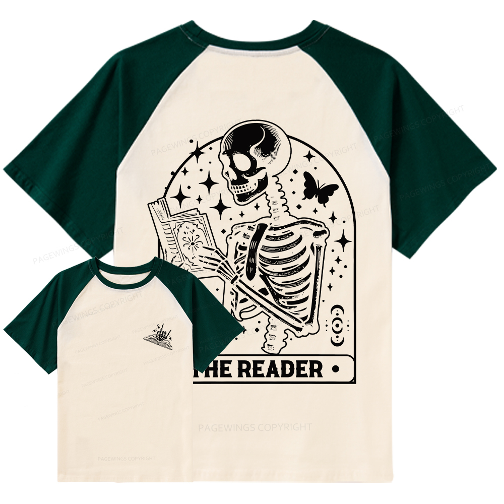 Pagewings The Reader Tarot Card Shirt Raglan T-shirt